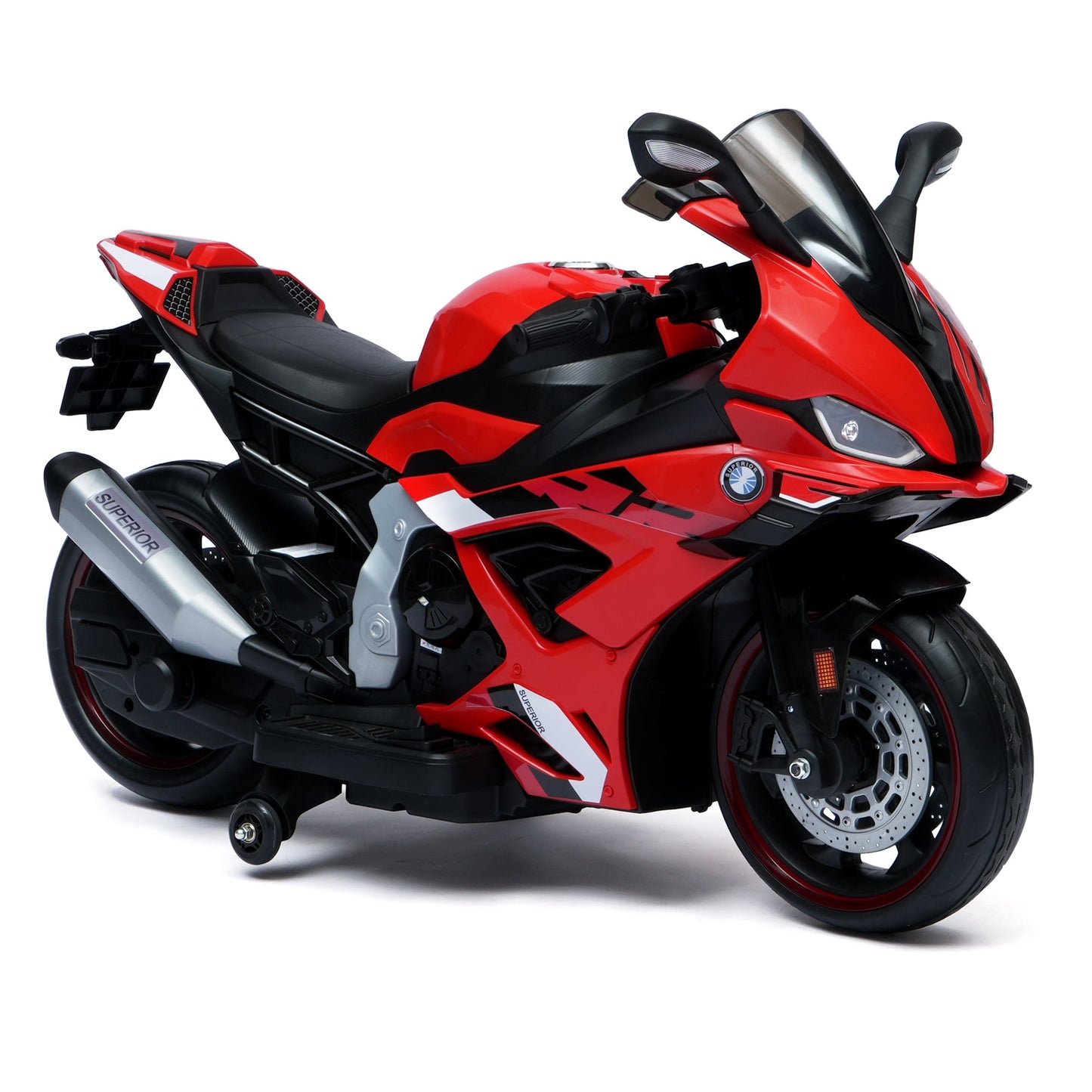 Kids Bike Big Size With Side Stand Battery Operated Bike for Kids with LED Light, Bluetooth & Music | Baby Ride on Toy Rechargeable Battery Bike | Electric Bike for Kids to Drive 3 to 8 Years Boys Girls