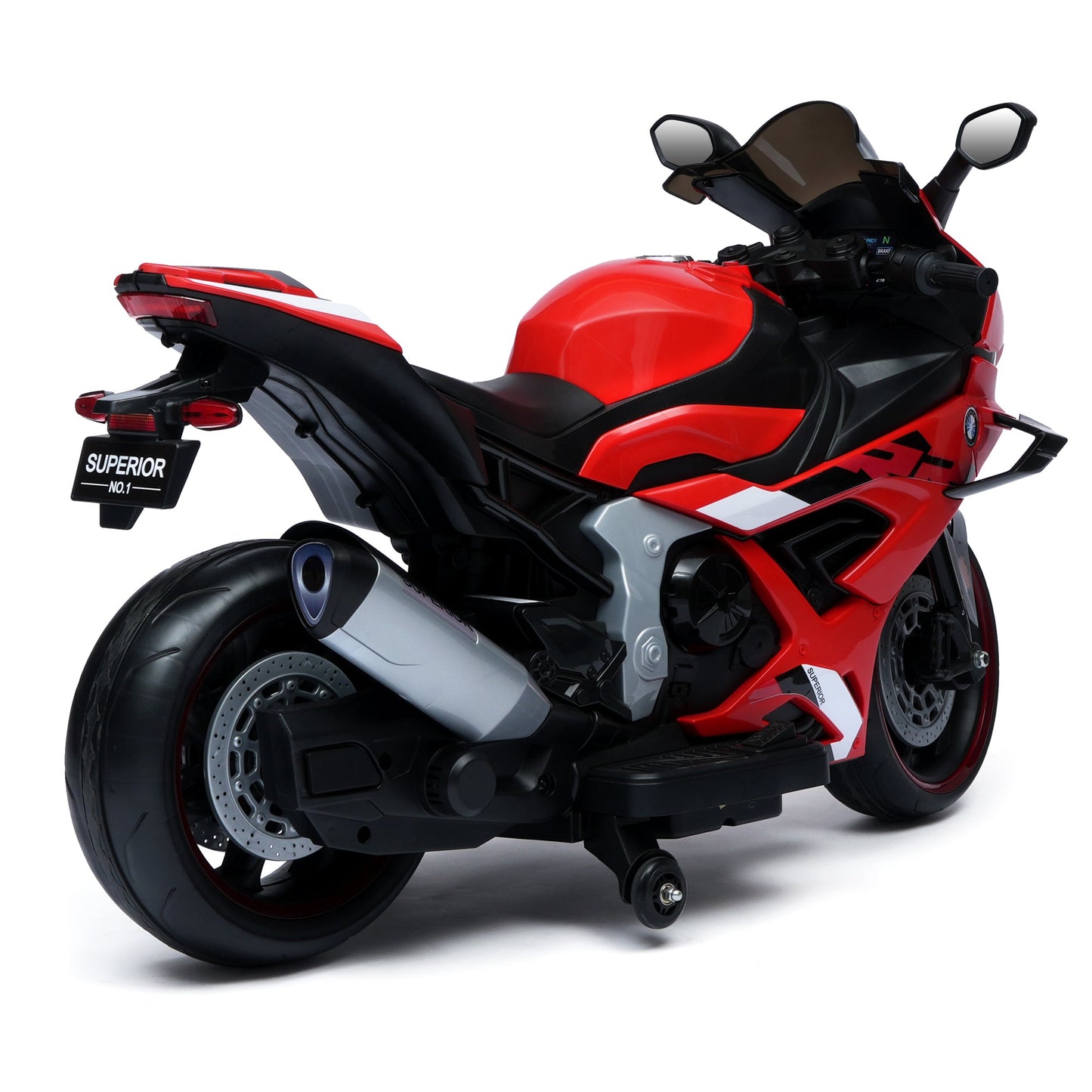 Kids Bike Big Size With Side Stand Battery Operated Bike for Kids with LED Light, Bluetooth & Music | Baby Ride on Toy Rechargeable Battery Bike | Electric Bike for Kids to Drive 3 to 8 Years Boys Girls