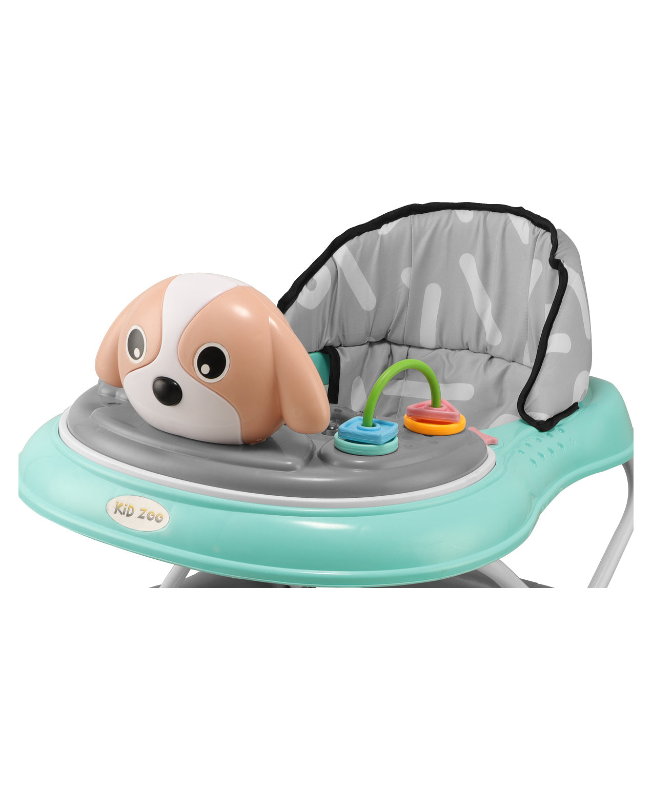 Toyzoy Foldable Baby Walker with Removable Activity Toy Station TZ309- Green & Grey - MRGTOYS