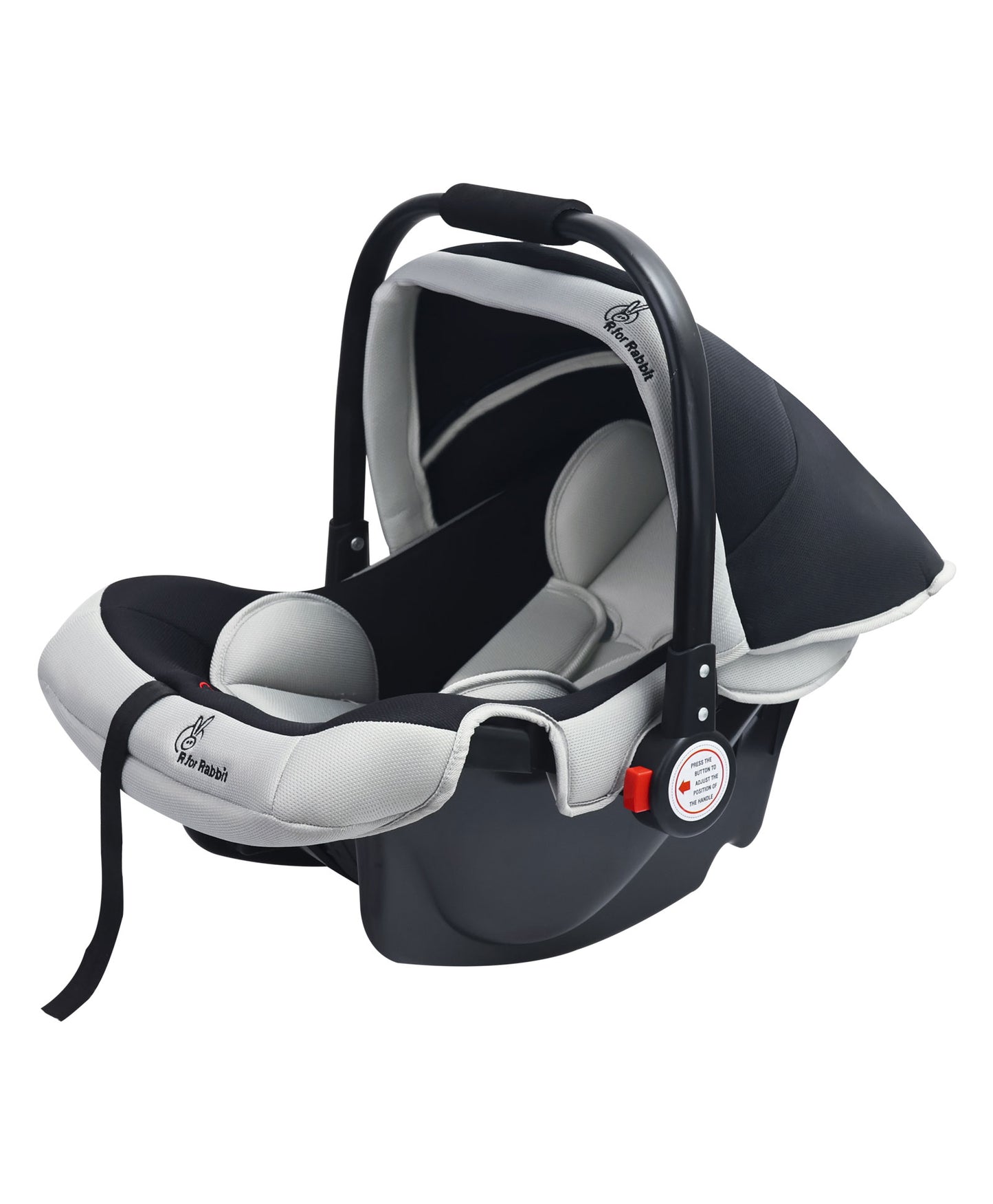 R for Rabbit Baby Gear Cozy Carry Cot-Black Grey(only ahmedabad delivery)