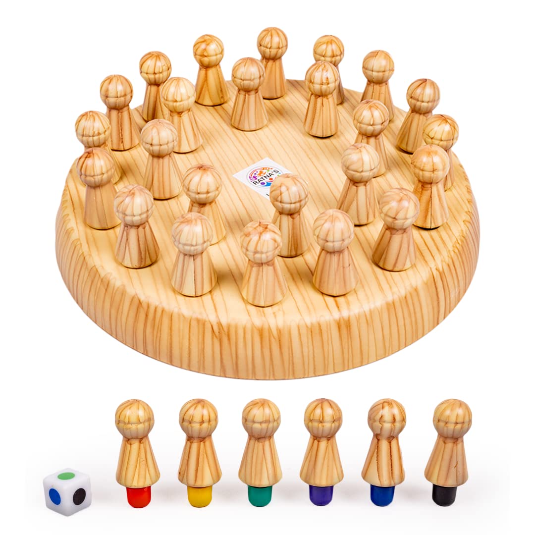 Ratna's Colour Trap Strategy & Memory Game for Kids, Memory Matchstick Chess Game for Boys & Girls Age 3 and Up Multicolor