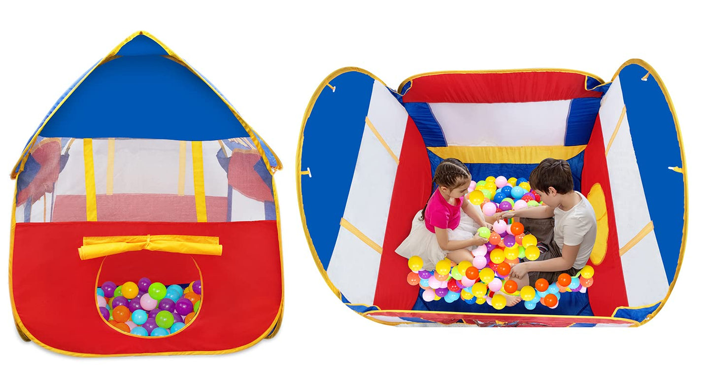 itoys Foldable Big Pop-Up Playhouse Tent for Kids, Toddler and Baby, Fill with Plastic Balls (Balls not included) Or use as an Indoor/Outdoor theme Play Tent (Marvel Spiderman pop up tent),Multicolor