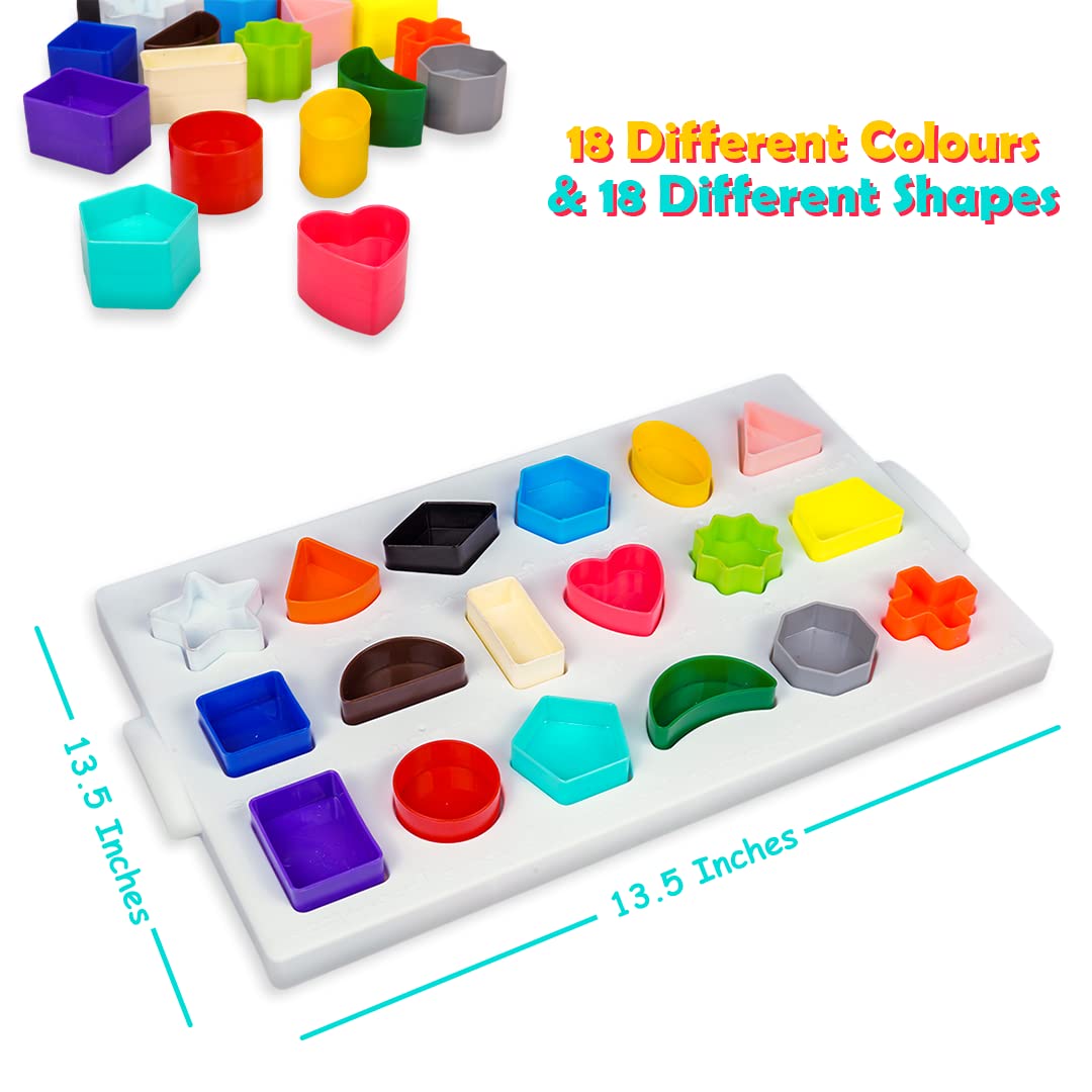 Ratna's Shape Sorter Jumbo Educational Learning of 18 Different Shapes & Colours for Kids