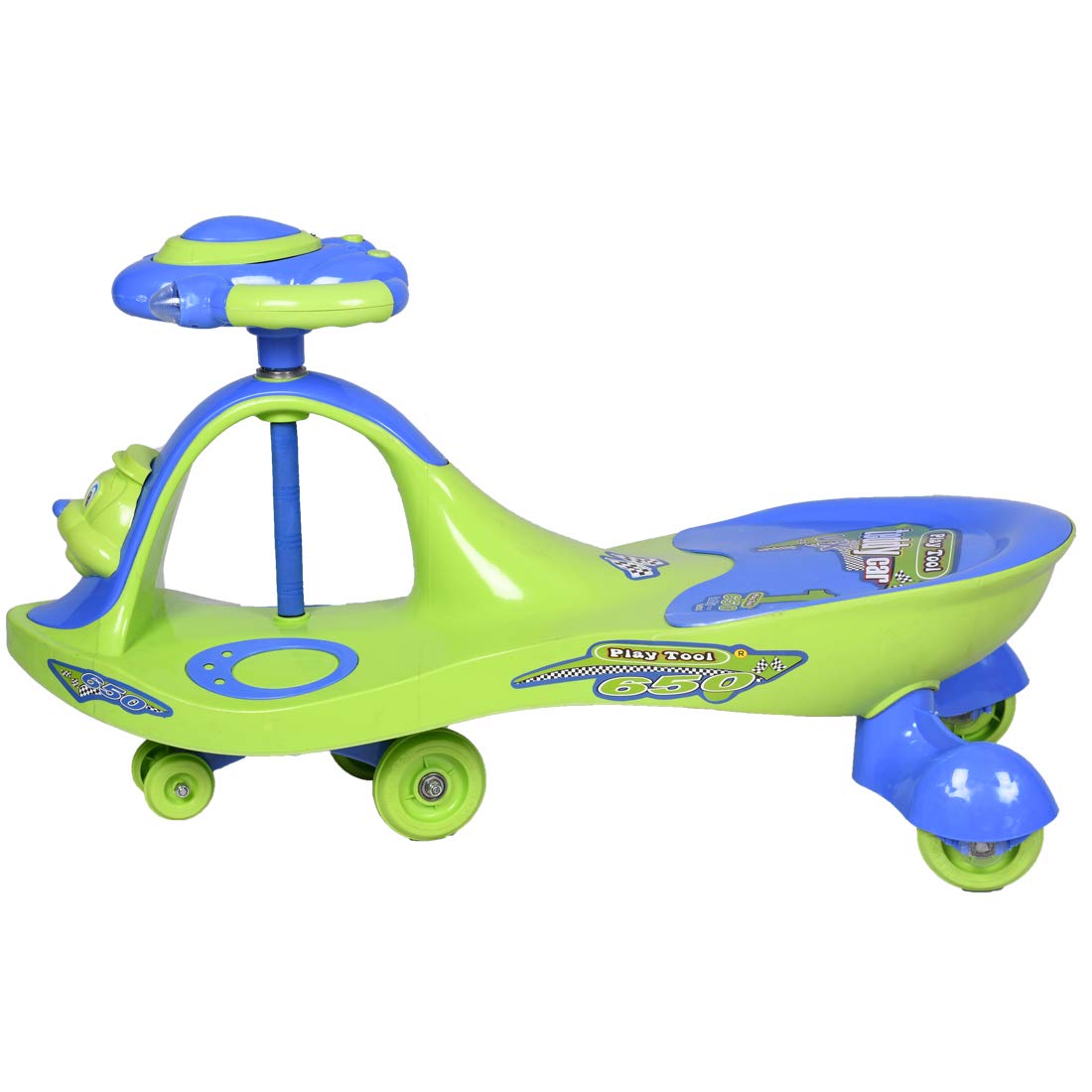 Playtool Twist and Swing Teddy Car Ride Ons for Kids-Indoor and Outdoor Play Area Teddy Twister / Magic Car GREEN