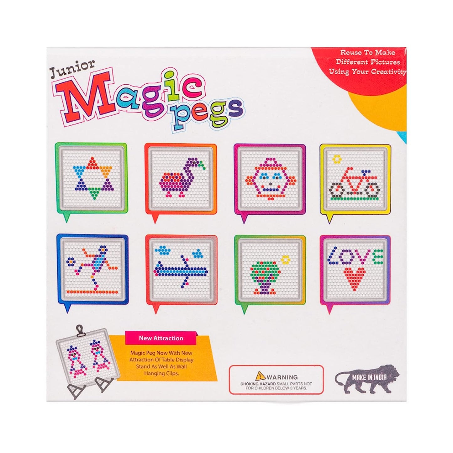 RATNA'S Magic pegs for Kids to Create Their own World Out of pegs Given and Create Different Designs (Small)
