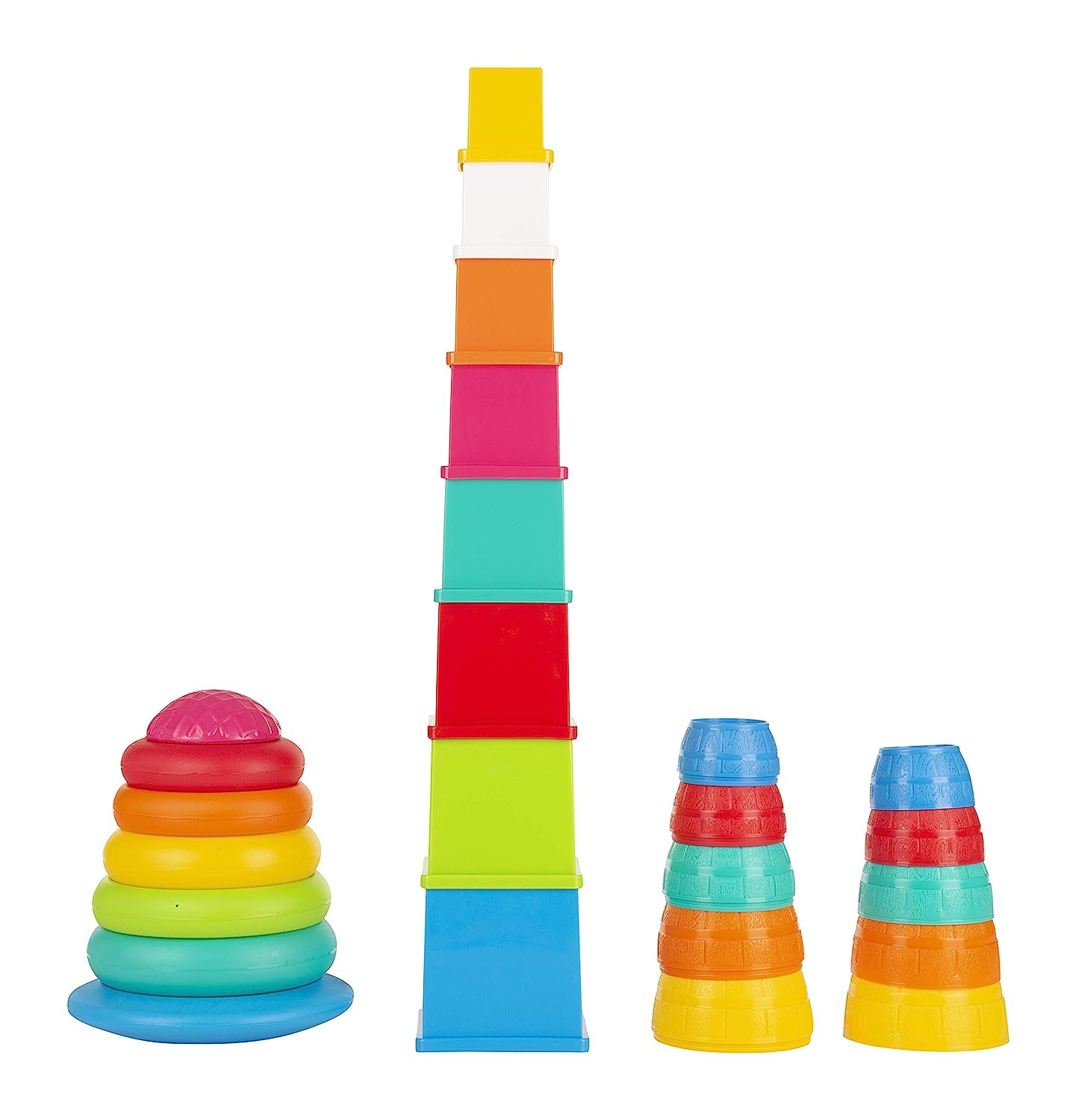 Giggles - Stack N Nest Toy , Multicolour 3 in 1 Gift Set, Develops Motor Skills , 6 Months & Above, Infant and Preschool Toys