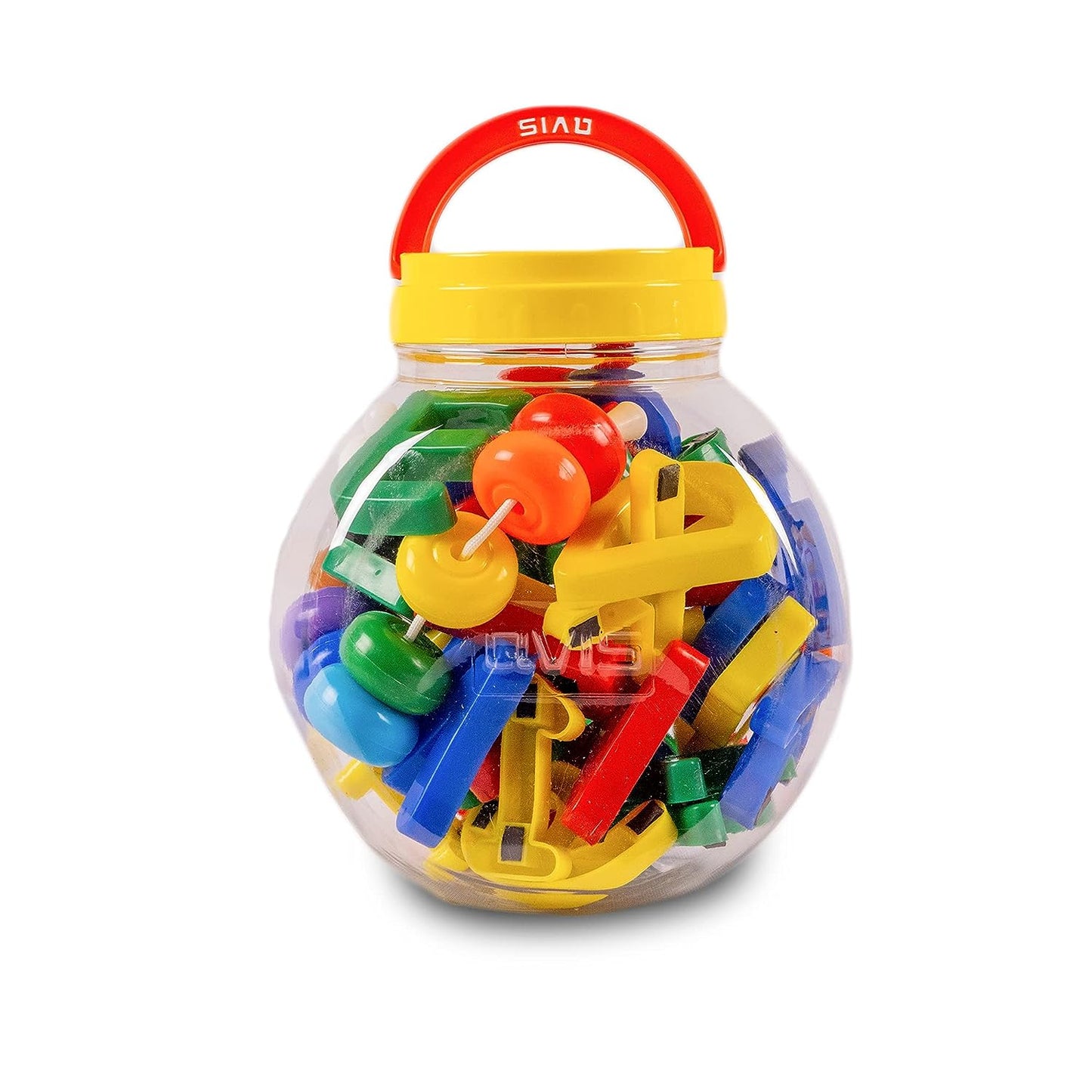 Jumbo Magnetic Alphabet and Numbers for Kids with 10 Colourful Beads Free Inside.