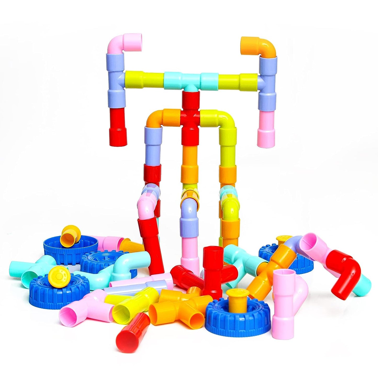 Ekta Smart Builders Building Blocks Basic Set, Building Blocks for Kids, Block Game for Kids (Multicolor, Big Size) - 50 Pieces