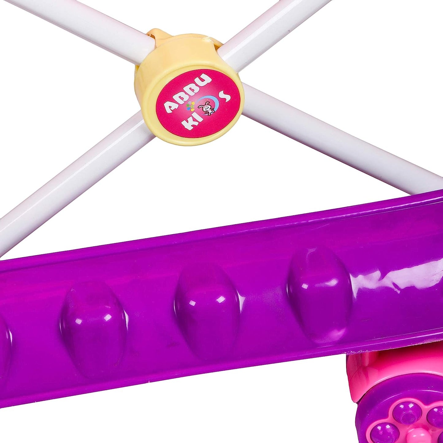 Mama Love Baby Ultra Soft Seat Activity Walker with Wheel | Adjustable Height and Musical Tray |Toys|Push Handle Bar (6 to 24 Months) (Purple & Pink Color) - MRGTOYS
