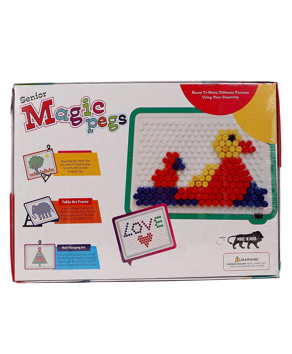 Ratna's Magic pegs for Kids to Create Their own World Out of pegs Given and Create Different Designs (Big)