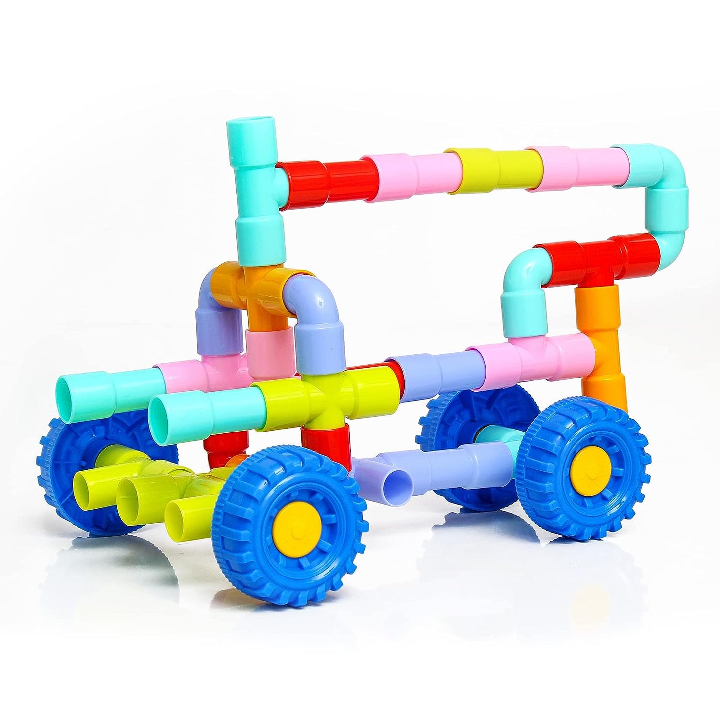 Ekta Smart Builders Building Blocks Basic Set, Building Blocks for Kids, Block Game for Kids (Multicolor, Big Size) - 50 Pieces