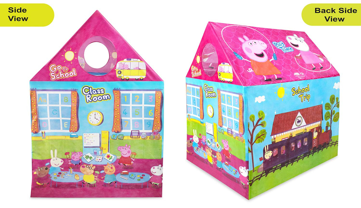 itoys Peppa Pig Theme Play Tent House for Kids 5 Years and Above Water Repellent Big Size Play House for Girls and Boys, Multicolor