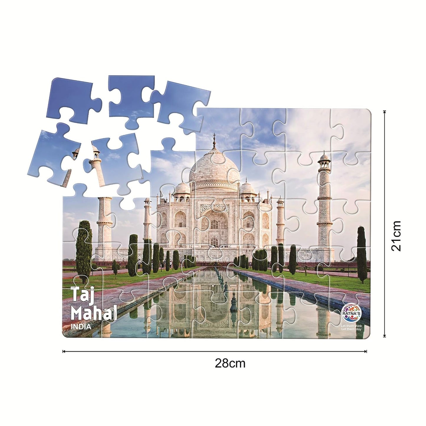 Ratna's 7 Wonders of The World Jigsaw Puzzle. 7 Different Jigsaw Puzzles Included in The Pack with an Information Guide Inside