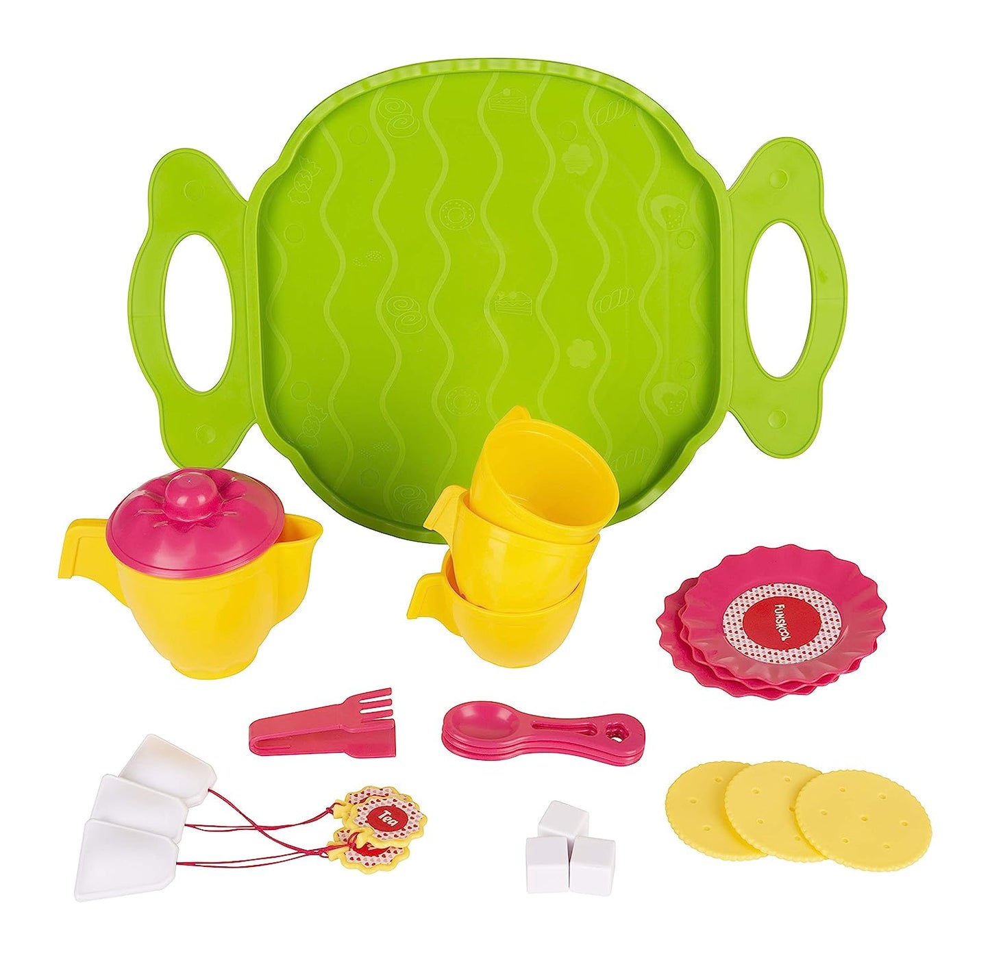 Giggles - Tea Party Set, 22 Piece Colourful Pretend and Play Tea Set, Language and Social Skills,Role Play, 3 Years & Above, Preschool Toys