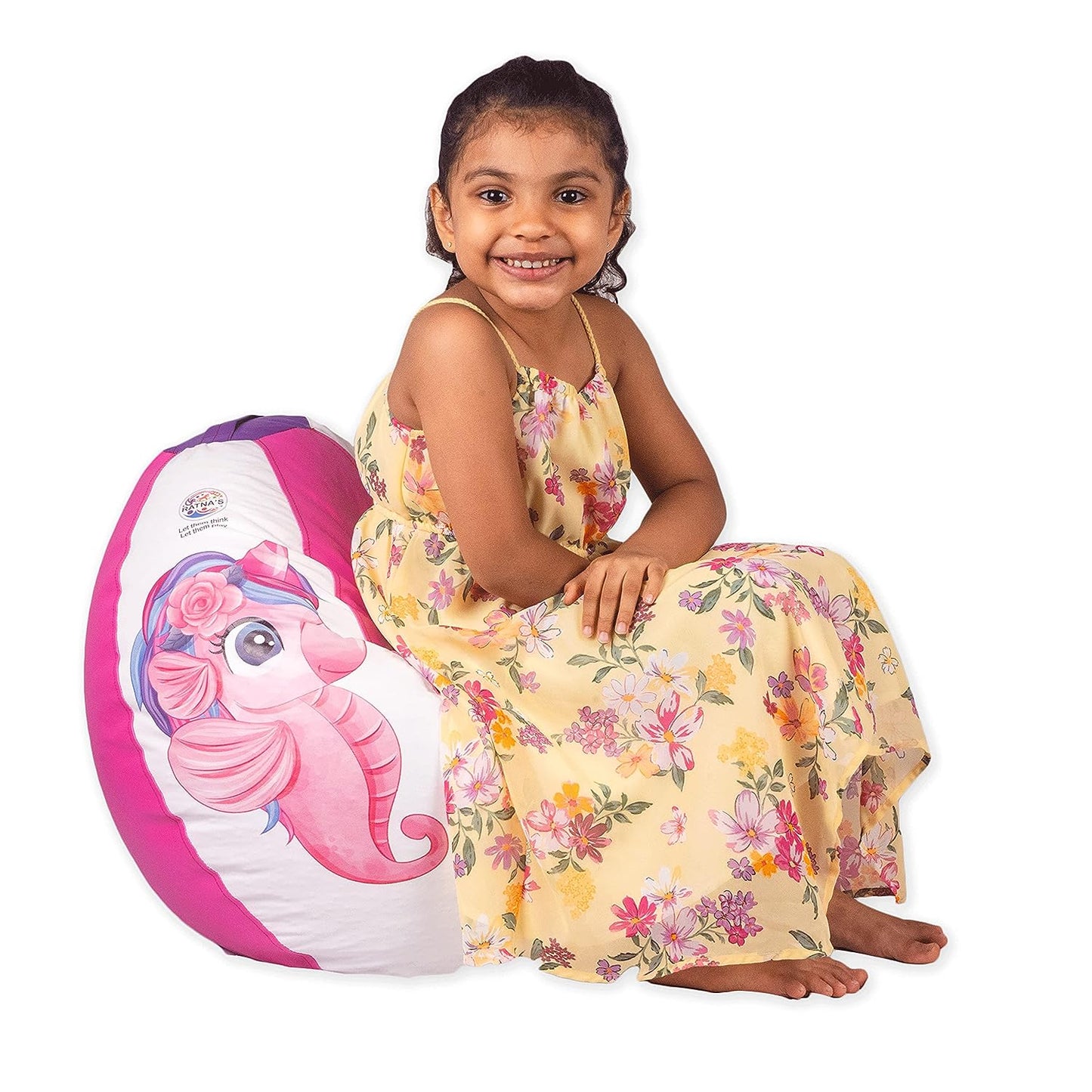 RATNA'S Unicorn Bean Bag Light Weight, Durable, Washable Chair for Kids | Medium Size Zipper Beanbag Extra Soft Cover | A Cool Way to Relax for Kids 5+