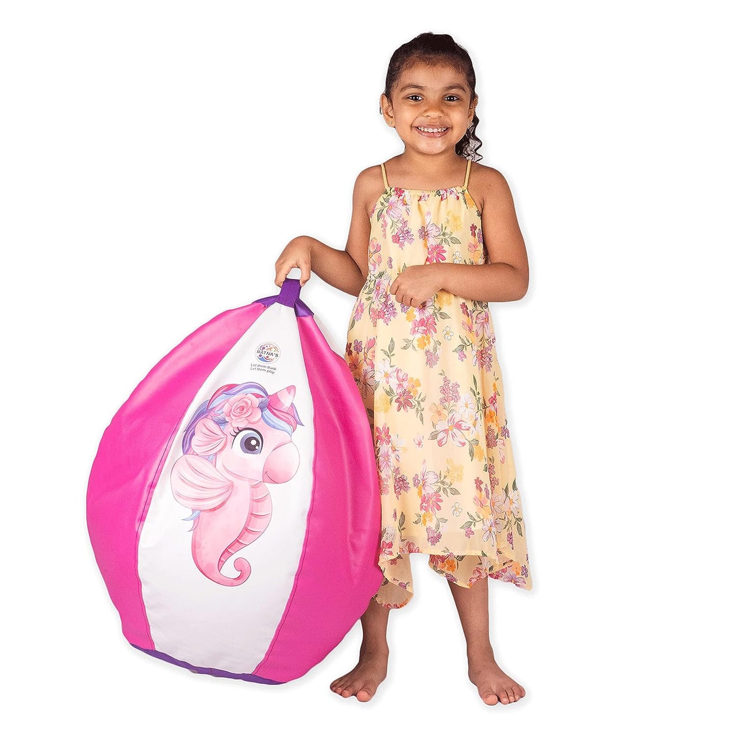 RATNA'S Unicorn Bean Bag Light Weight, Durable, Washable Chair for Kids | Medium Size Zipper Beanbag Extra Soft Cover | A Cool Way to Relax for Kids 5+