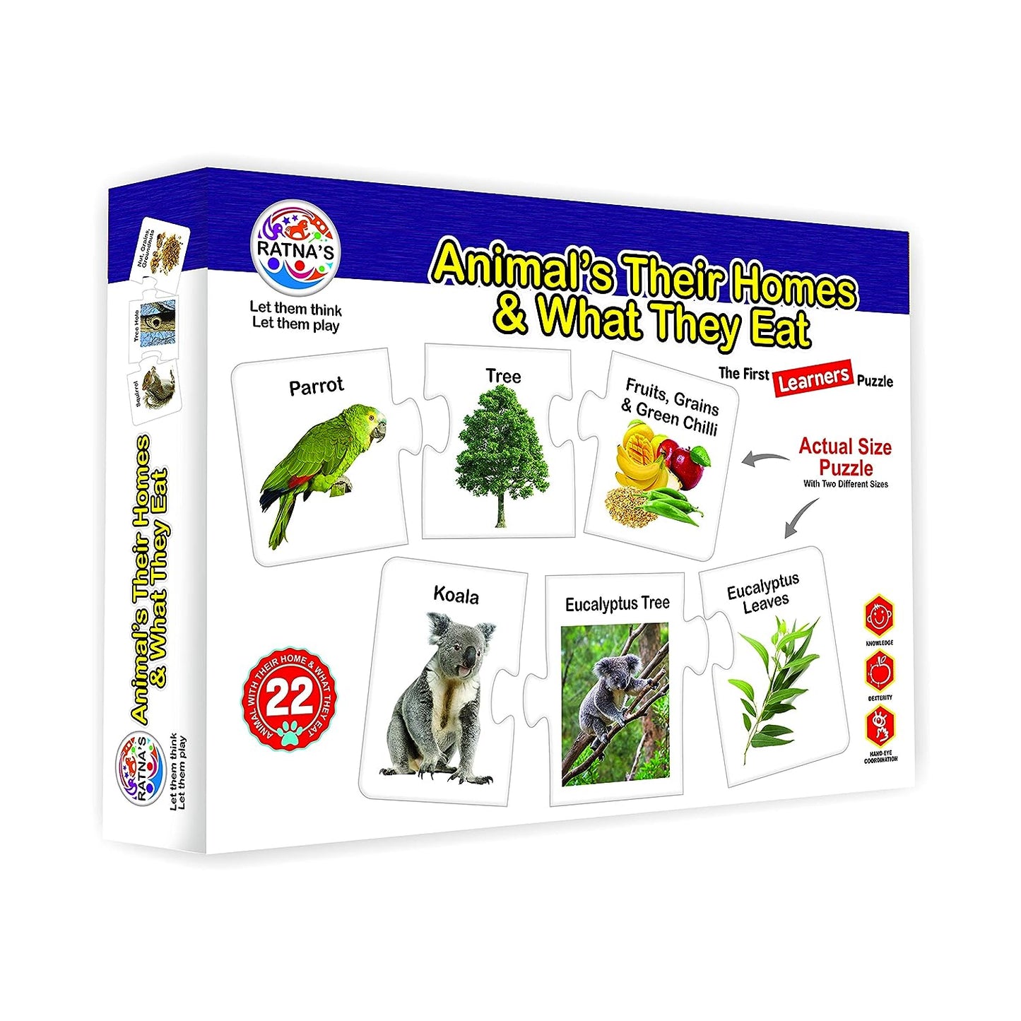 RATNA'S Animals Their Homes and What They EAT for Kids. Learn About Different Animals