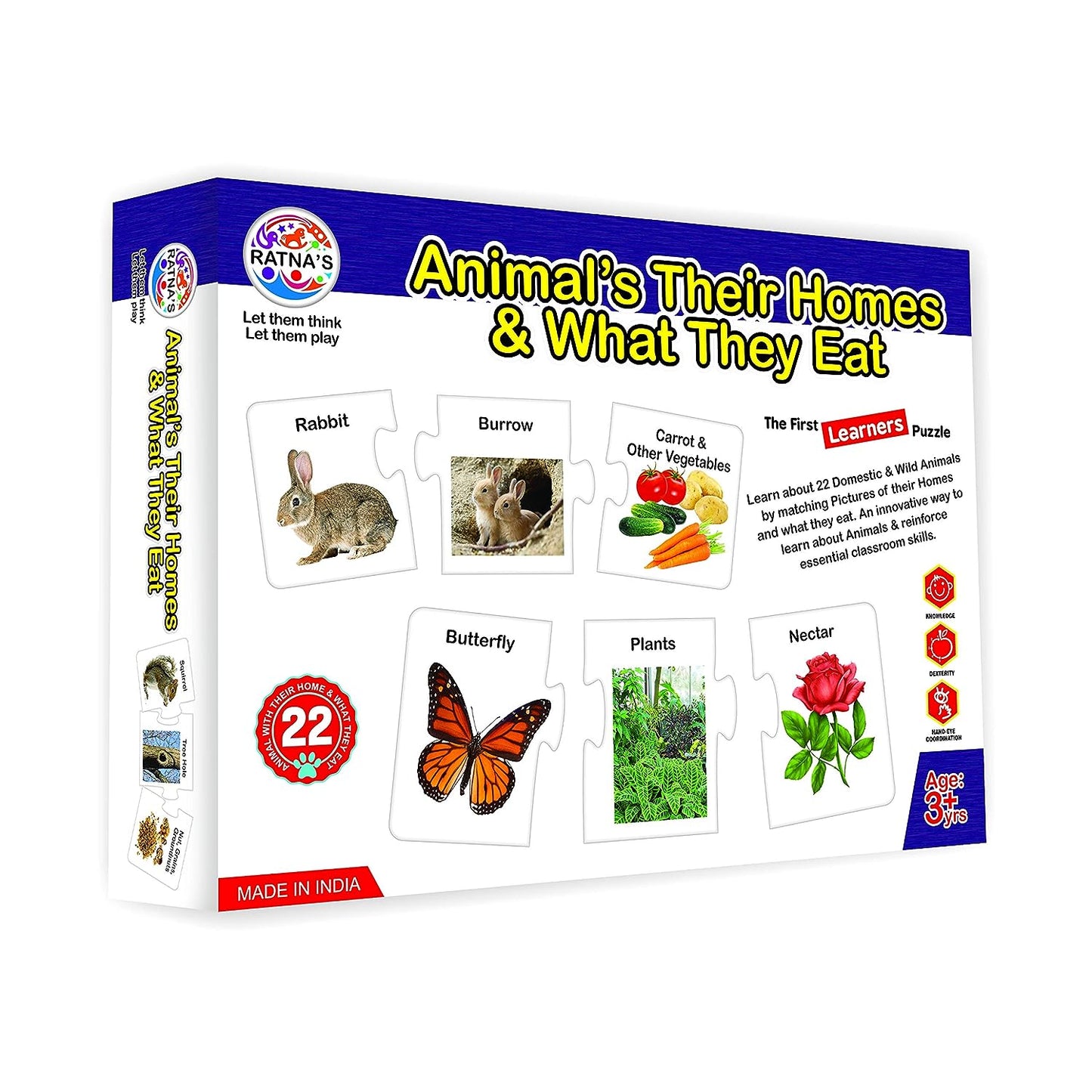 RATNA'S Animals Their Homes and What They EAT for Kids. Learn About Different Animals