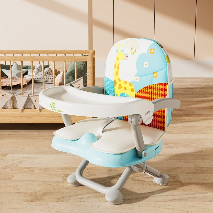 R For Rabbit Candy Pop Booster Chair - 4 Level Height Adjustment, Light Weight, Travel Friendly AQUA BLUE