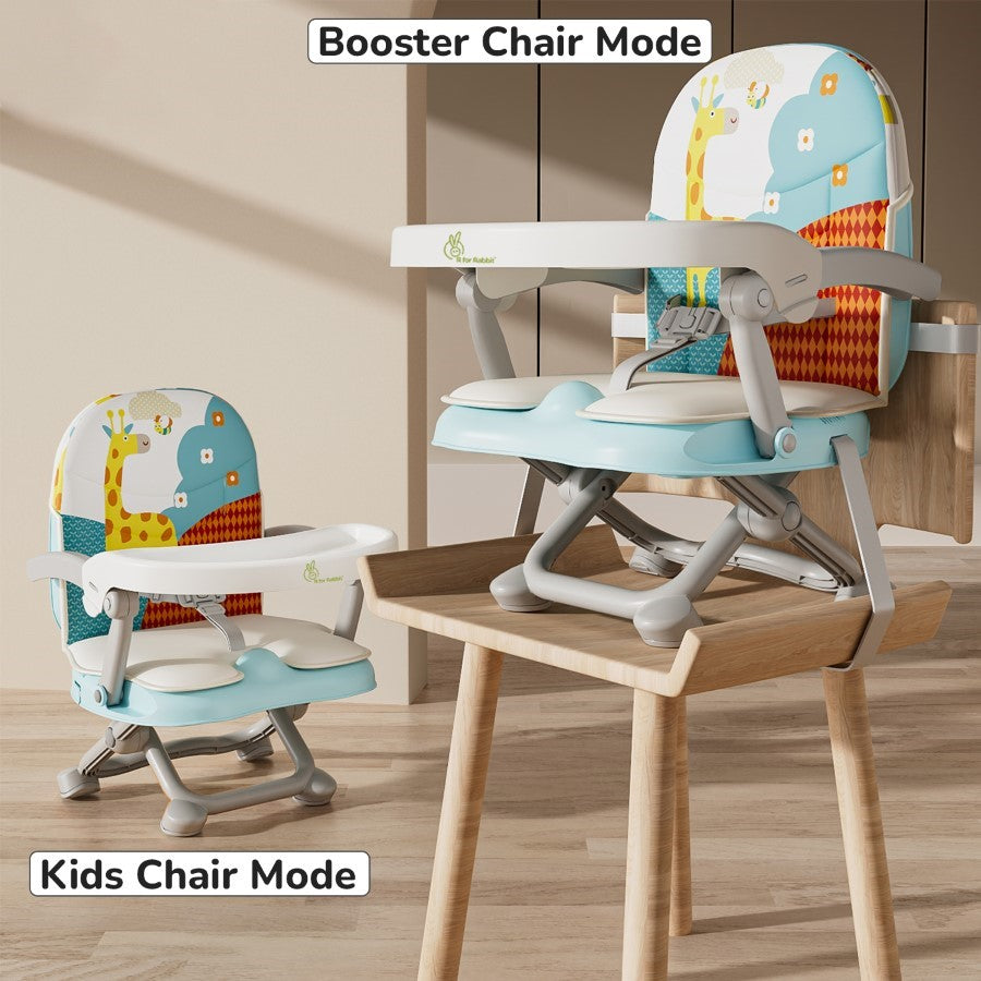 R For Rabbit Candy Pop Booster Chair - 4 Level Height Adjustment, Light Weight, Travel Friendly AQUA BLUE