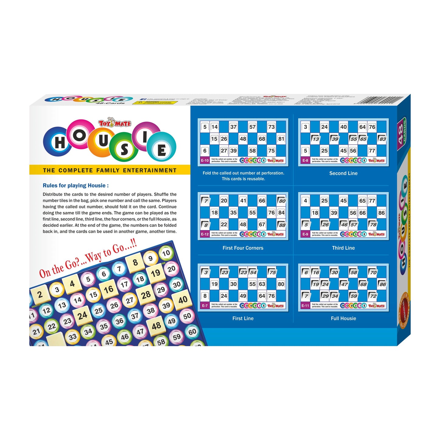 Toymate Housie 48 Cards Board Game