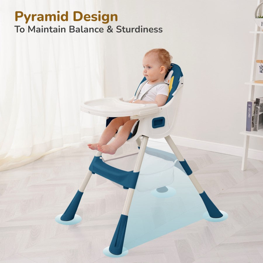 R For Rabbit Sugar Doodle Plus High Chair For Kids 3-in-1 Convertible Design indigo dye