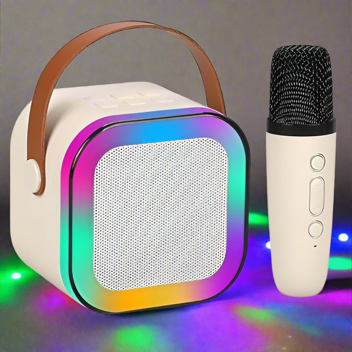 Mini Karaoke Mike with Bluetooth LED Speaker