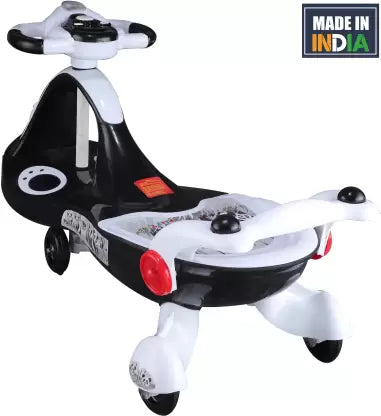 PLAYTOOL Panda Car with Back Support Rideons & Wagons Non Battery Operated Ride On (Black, White)