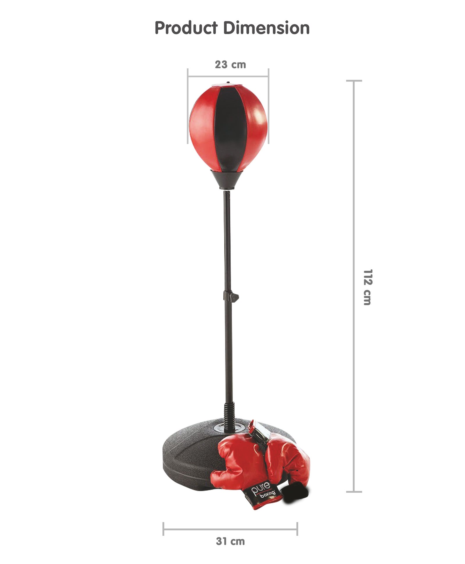Bounce Back Boxing Punching Bag - Red and Black