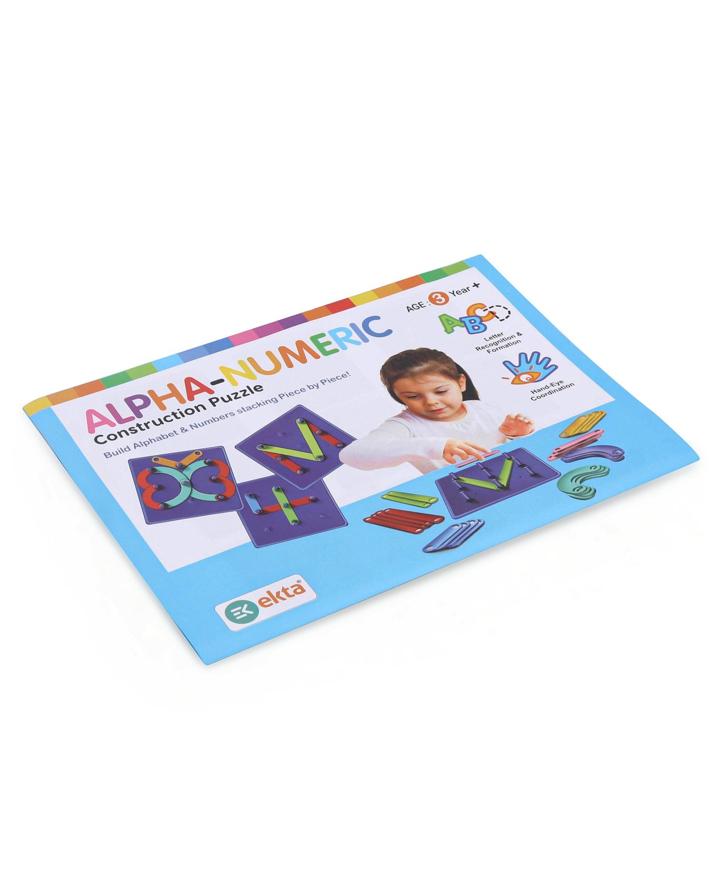 Ekta Alpha Numeric Construction Puzzle Educational Game - 29 Pieces