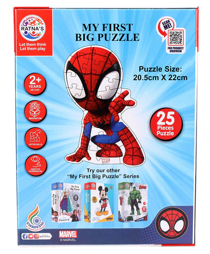 Ratnas Spiderman My First Big Jigsaw Puzzle Red Blue - 25 Pieces