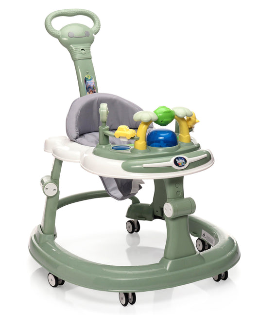 Steelbird Baby Walker with Parental Handle and Toy Bar - Sea Green