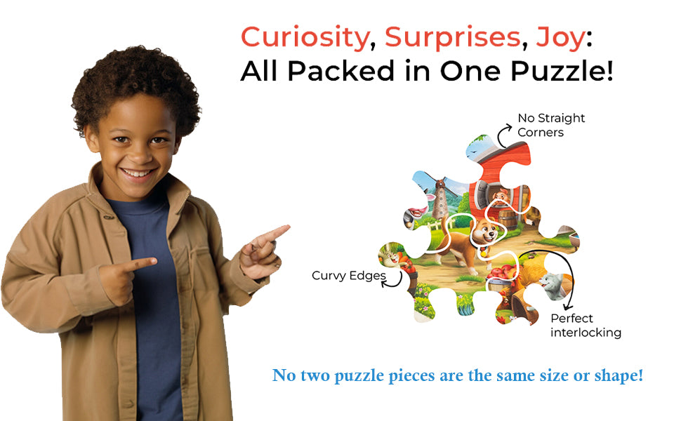 Unik Play Go Crazy Jigsaw Puzzle for Kids and Adults | Attractive Cartoon Print Puzzle with 2 Puzzle Trays for Age 6 to 99 Years-90 Pcs-(Unicorn)
