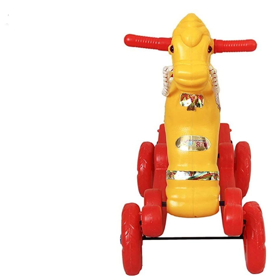 Baby Toy Horse CHETAK Rider / Rocker with footrest Cart Non Battery Operated Ride On( multicolor) - MRGTOYS
