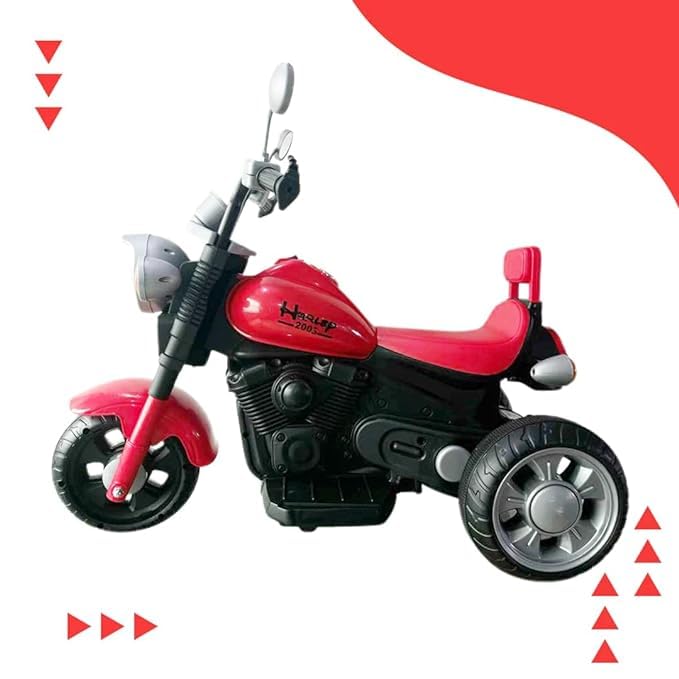 Battery Operated Ride On Bike For Kids With Music And Lights, For 2 To 6 Year Child With Foot Accelerator - Multicolor
