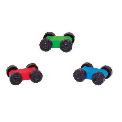 Funskool Giggles - Ramp Racer, Wooden Racing Toy with 3 Mini Cars, Fine Motor Skills, Free Wheeling Cars, 18 Months & Above, Preschool Toys