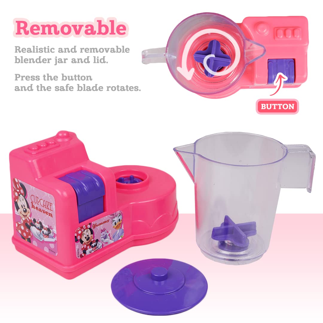 Ratna's Disney Minnie Mouse Toy Mixer | Real Operating Plastic Kitchen Mixer Toy for Kids