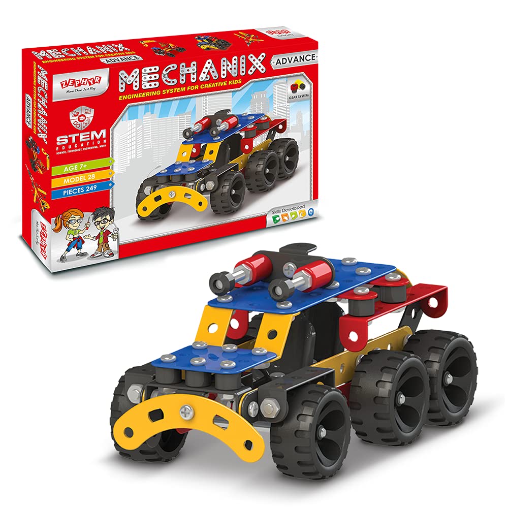 Zephyr Mechanix Advance, STEM Toy, Building Blocks, Construction Set, for 6+ yrs Boys and Girls (Multicolor)