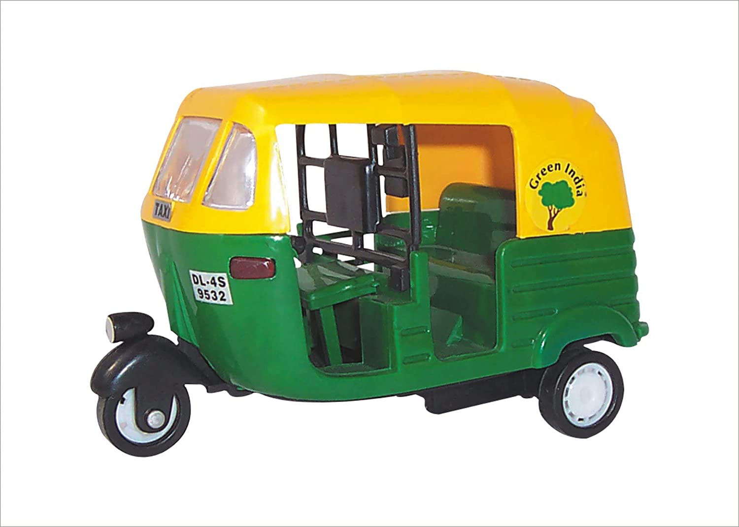 Centy Toys Plastic Pull Back Auto Rickshaw, Number Of Pieces: 1, Multicolour - MRGTOYS