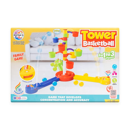 Ratna's Tower Basketball Indoor Fun Family Game for 3 Players