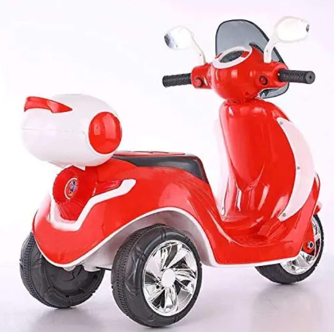 Kids Rideon Scooty 5188 with Rechargeable Battery Operated Ride on for Kids (ISI Certified) | Electric Bike for Children [3 to 5 Years] (Red)
