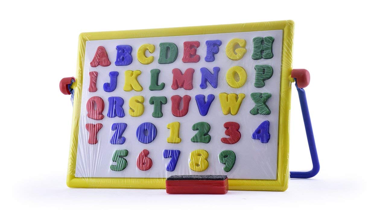 2 in 1 Double Sided Alpha Sequencer Board for Learning Alphabets and Numbers with Their Sequence (Multicolour)
