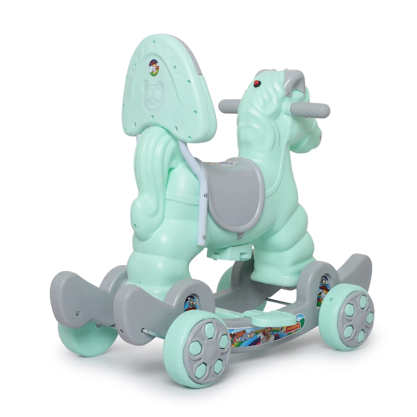 Rocking Horse Ride On for Kids - Murphy Super 2-in-1 Musical Horse Rocker Cum Ride On Toy with Backrest - Ideal Age - 1 Year to 3 Years, Weight Supported - Upto 25 KG- (Colour May Vary)