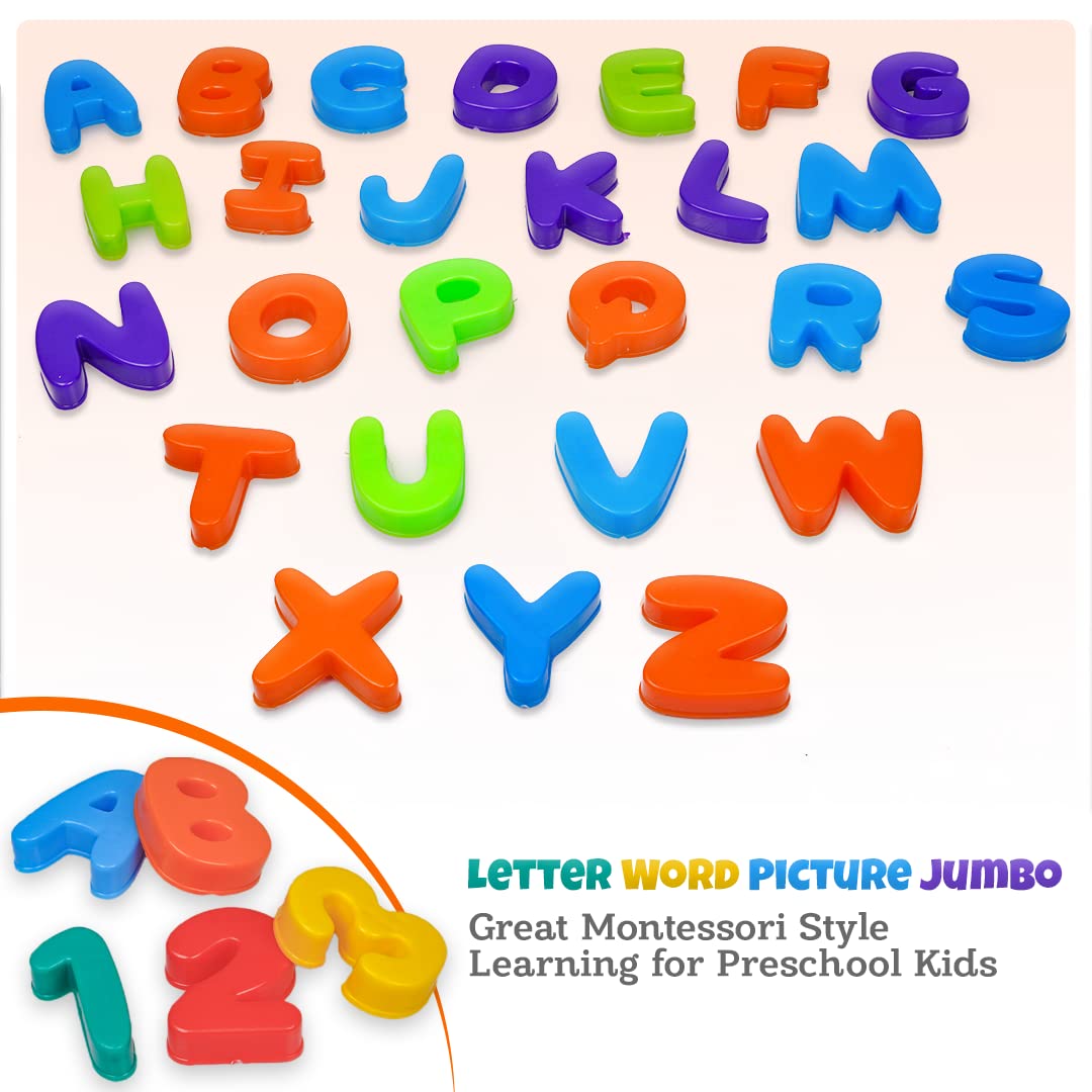 Ratnas Educational Letter Word Picture Jumbo Size Alphabets & Numbers for Kids to See The Picture, Find The Letter & Make The Word