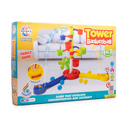 Ratna's Tower Basketball Indoor Fun Family Game for 3 Players