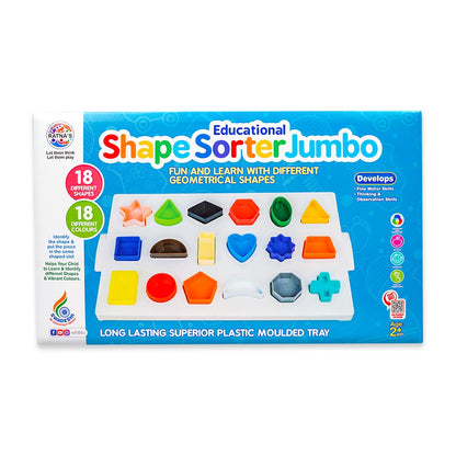 Ratna's Shape Sorter Jumbo Educational Learning of 18 Different Shapes & Colours for Kids