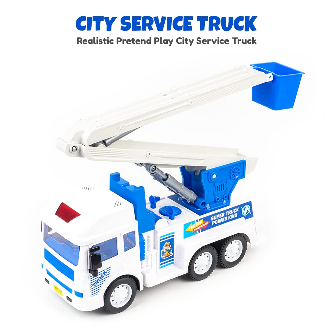 RATNA'S My First Wheels City Service Truck Power King 360 Degree Rotation Repair Lifter (Multicolor, Pack Of: 1)