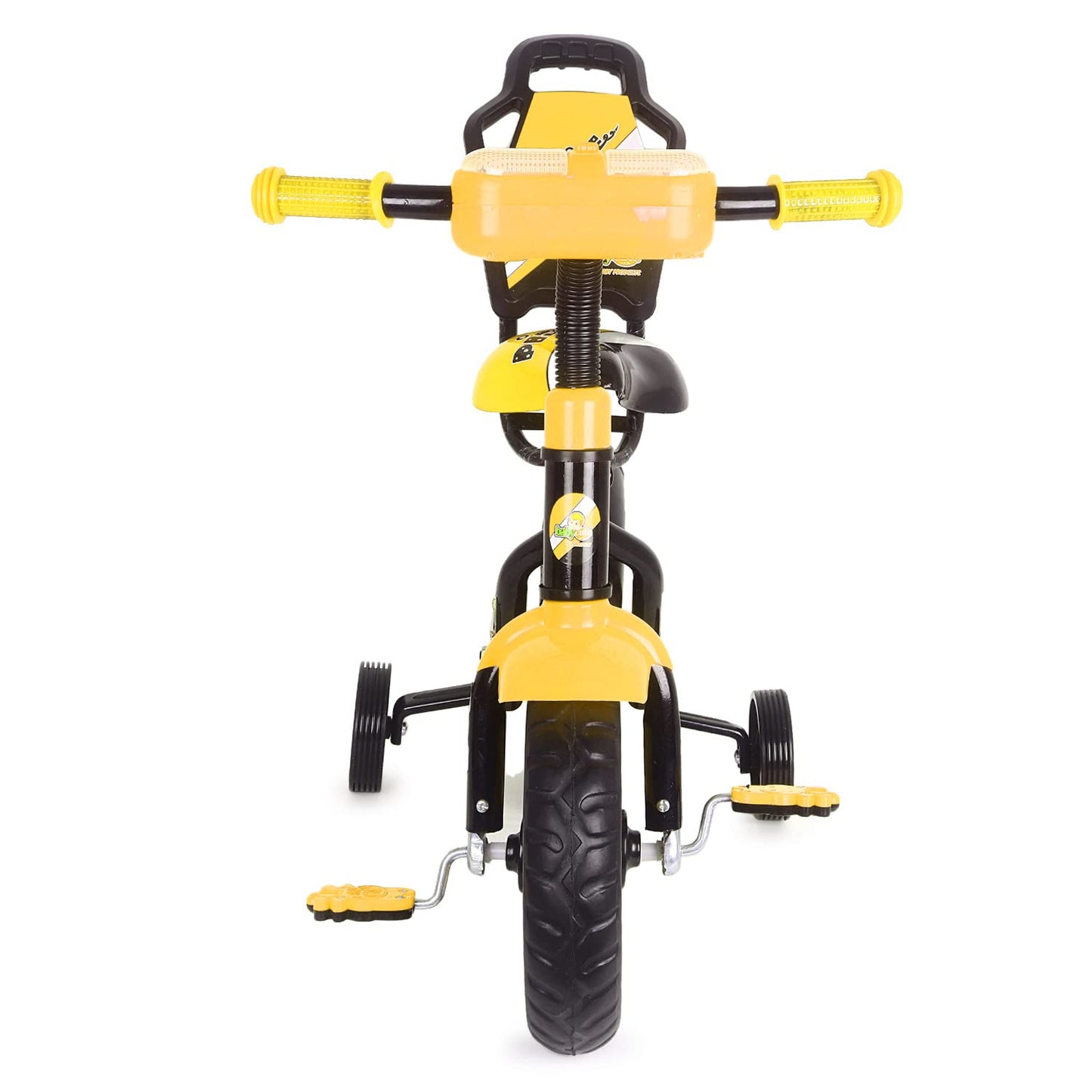BABYCUTE Plug N Play Kids/Baby Tricycle for 12 Months to 48 Months, Cushion Seat and Seat Belt Boys, Girls, and Up to 30kg Carrying Capacity PIDGI TRICYCLE (YELLOW) - MRGTOYS