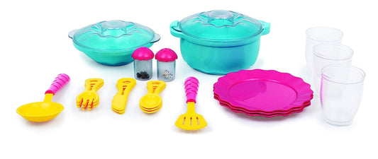 Giggles - Dinnerware Set , 23 Colourful Pretend and Play Cooking Set , Language and Social Skills,Role Play , 3 Years & Above , Preschool Toys