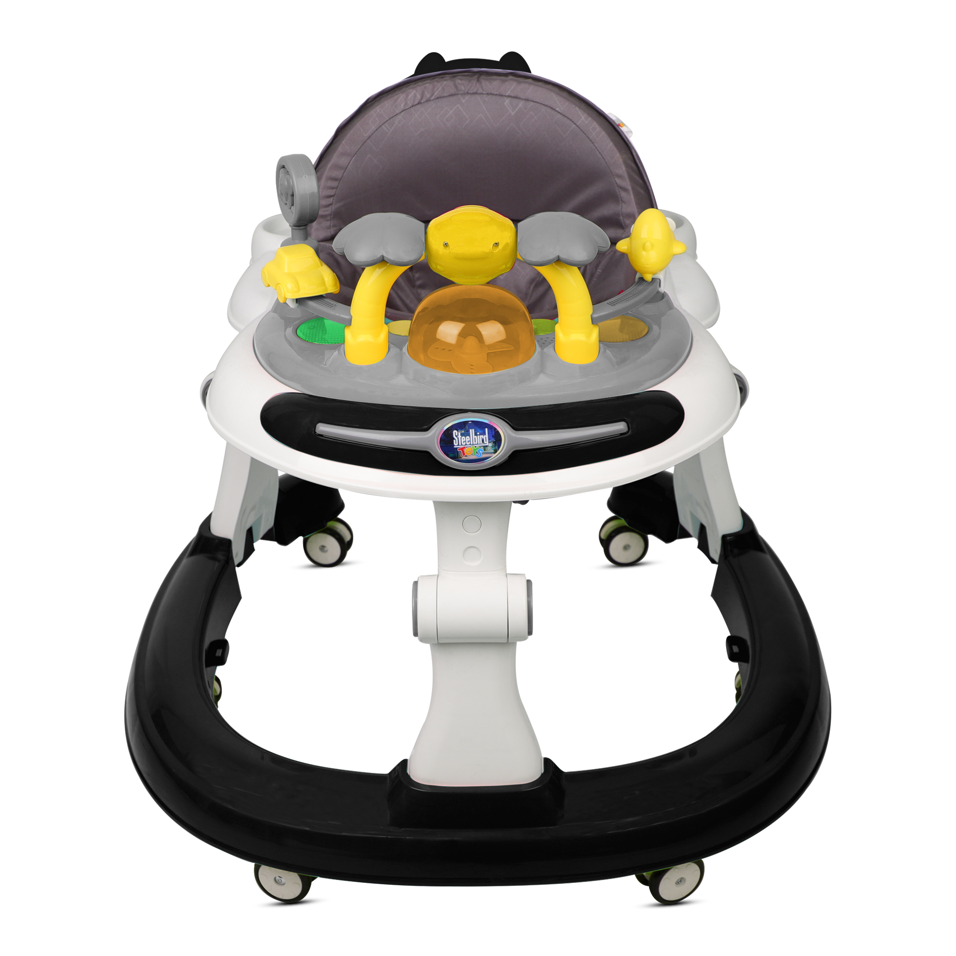 BLACK BABY WALKER WITH PUSH HANDLE MRGTOYS